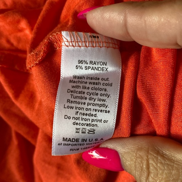 NWT EllumiNation By Nikki Parker Orange Sleeveless Dress - 1X - Picture 3 of 7